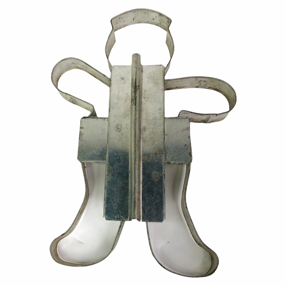 Primitive Giant Large 9" Soldered Gingerbread Man Cookie Cutter With Handle